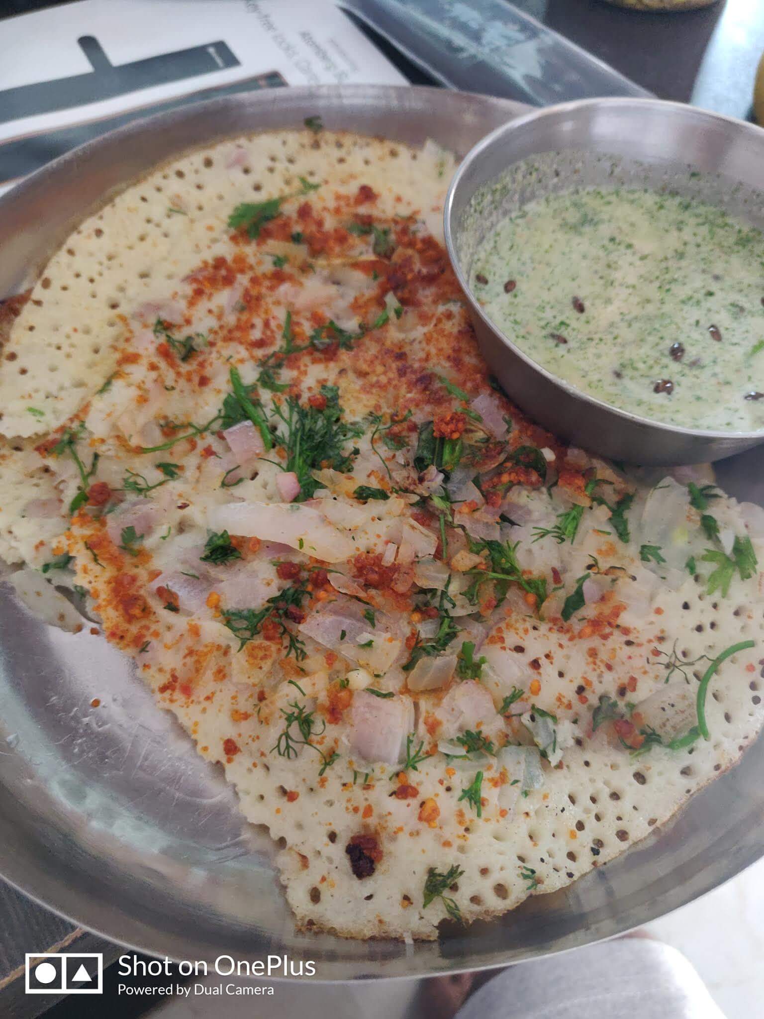 Full tiffin with rice, dal, chapati, and bhaji